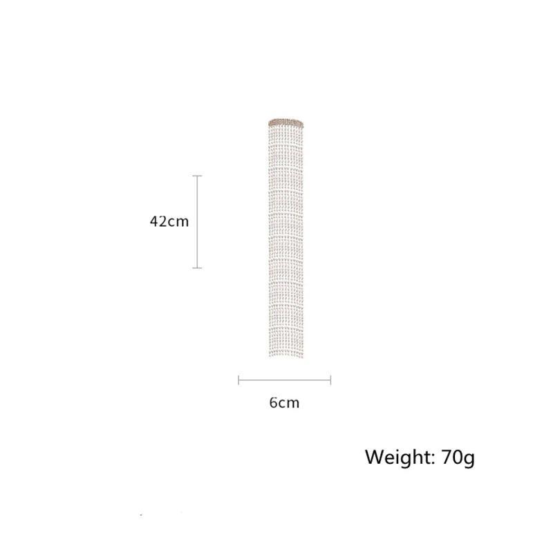 Gleaming Multi-strand Rhinestone Ponytail Long Tassel Hair Clip-xinru