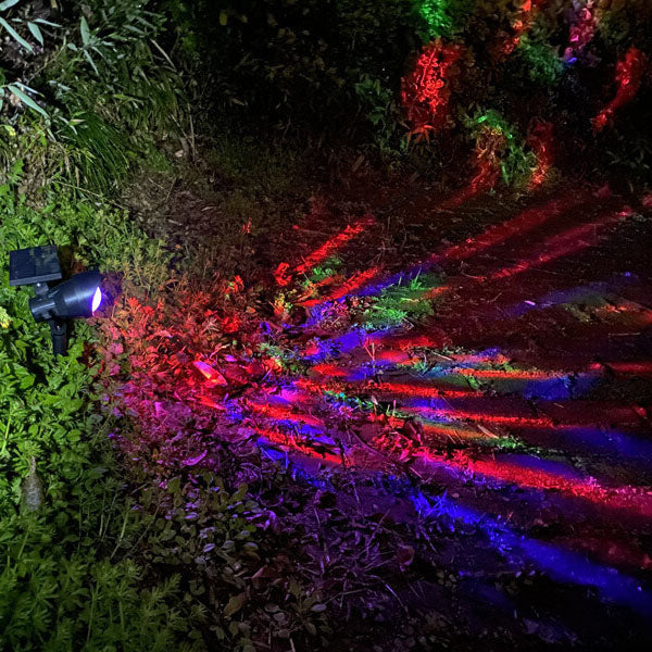 Solar Rotating Color Projection LED Outdoor Garden Lawn Light-xinru