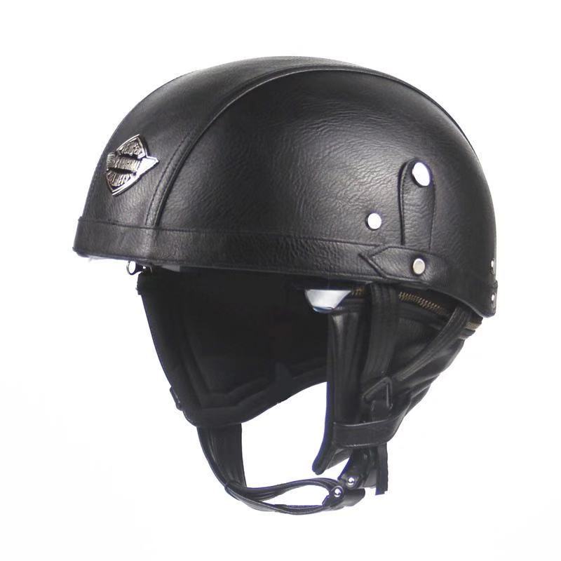 Leather Motor Helmet-xinru shop