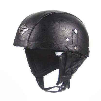 Leather Motor Helmet-xinru shop
