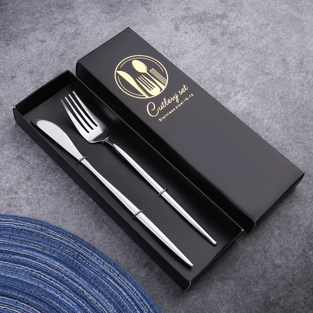 Stainless Steel Portuguese Chopsticks Spoon Fork Knife Western Tableware-xinru