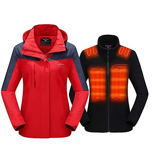 Women's 3-in-1 Heated Jacket with Battery Pack 7.4V-xinru shop