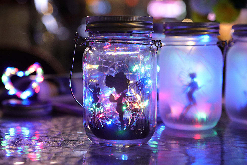 Solar Light Outdoor Fairy Lantern Hanging Glass Mason Jar Light Led Lamp-xinru