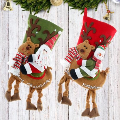 Large Candy Bags Christmas Stocking Christmas Tree Fireplace Hanging Decorations-xinru shop