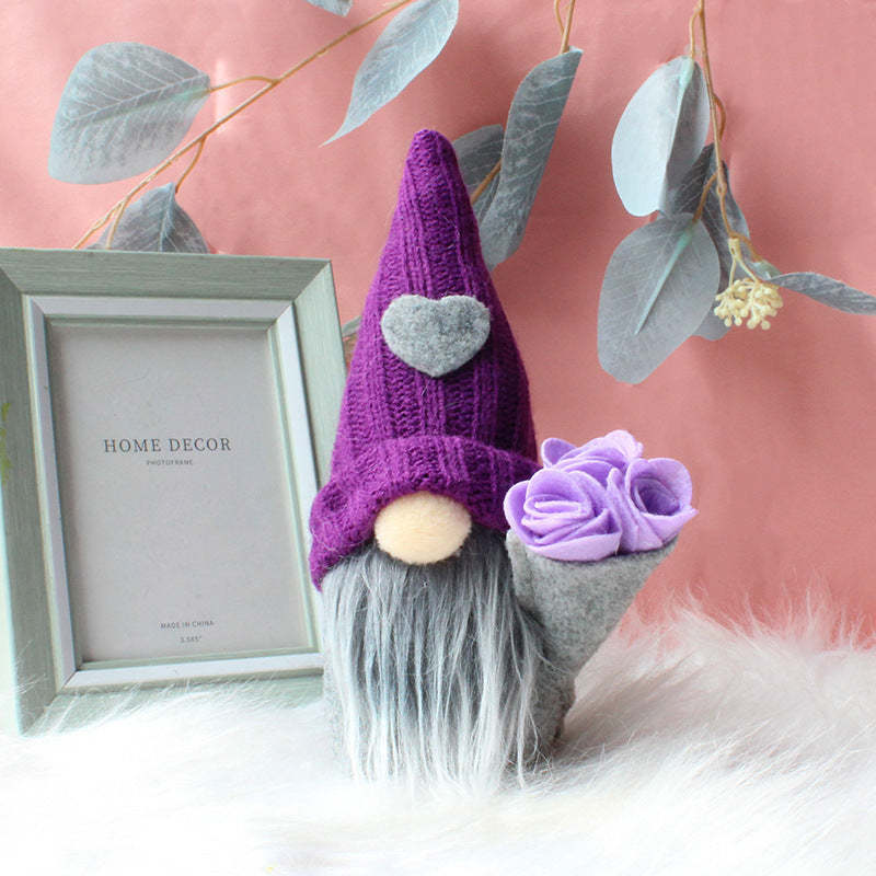 Purple Knitted Hat Mother's Day Gnome-xinru