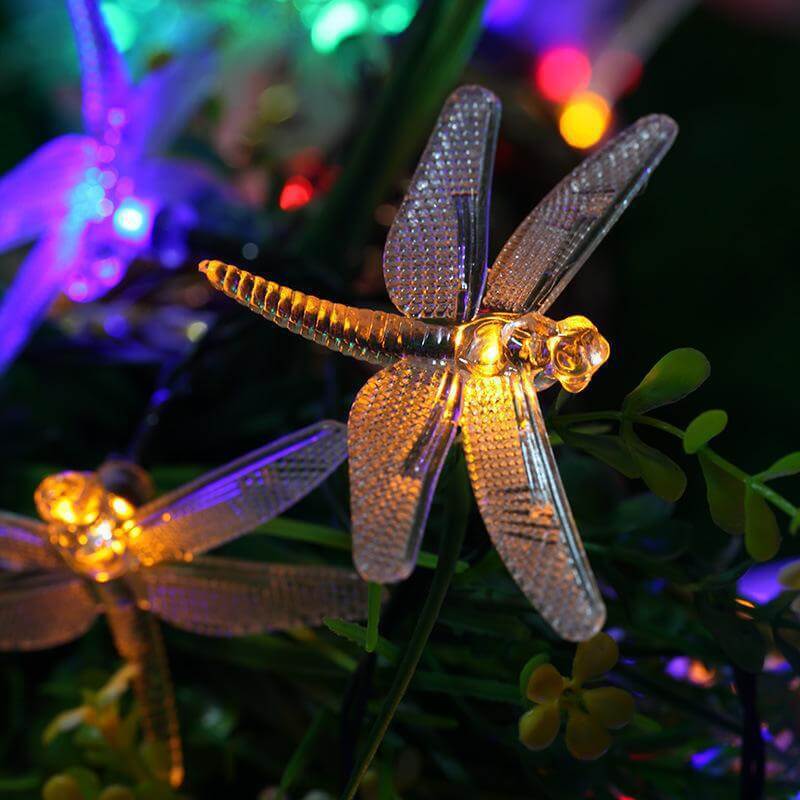 Outdoor Solar Dragonfly Waterproof LED Lights Festival Party Decoration-xinru