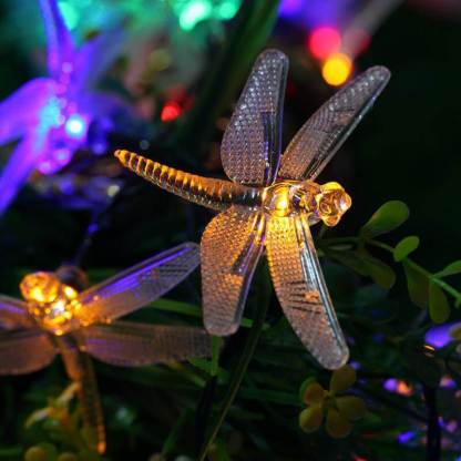 Outdoor Solar Dragonfly Waterproof LED Lights Festival Party Decoration-xinru