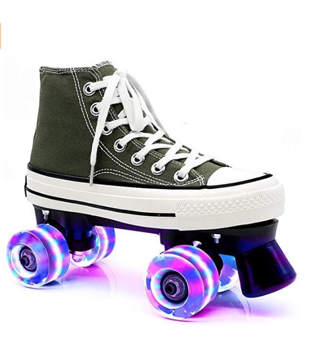 Canvas Flash Roller Skates-xinru shop