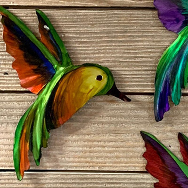 Hummingbirds Metal Art Yard Art-xinru shop