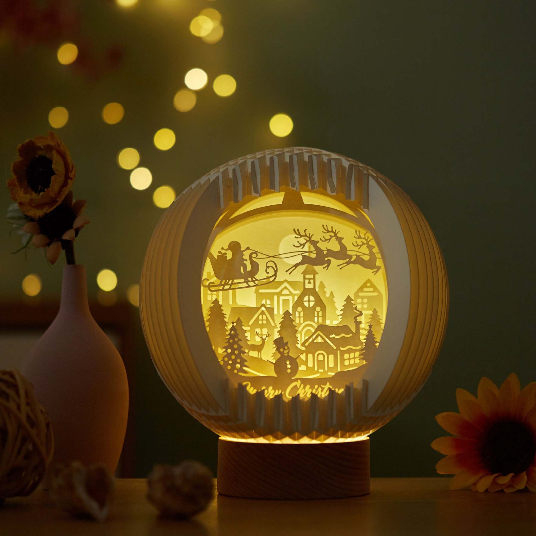 Paper Art Light And Shadow DIY Handmade Creative Paper Carving Lamp-xinru