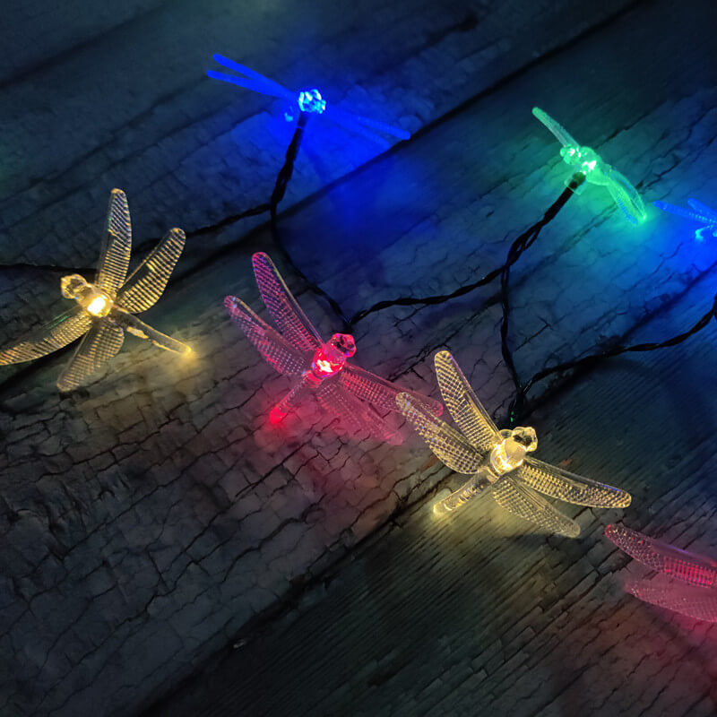 Outdoor Solar Dragonfly Waterproof LED Lights Festival Party Decoration-xinru