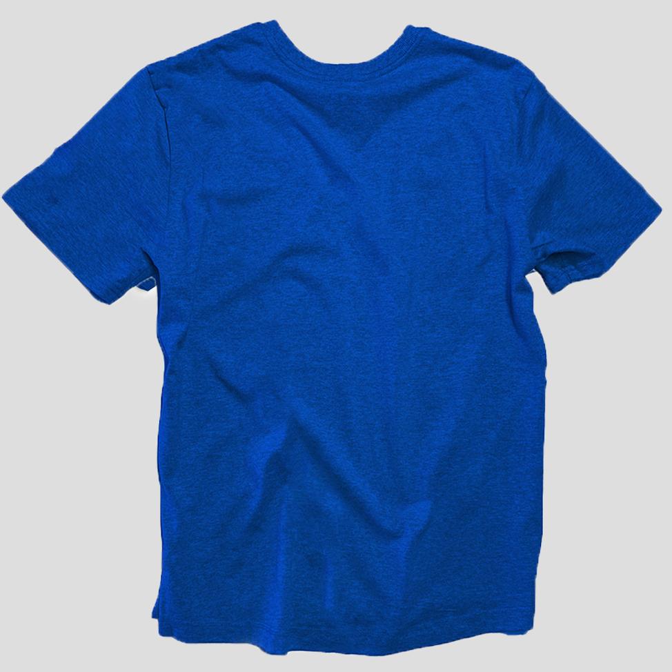 Blue Casual Vintage Embroidered T-Shirt-xinru shop