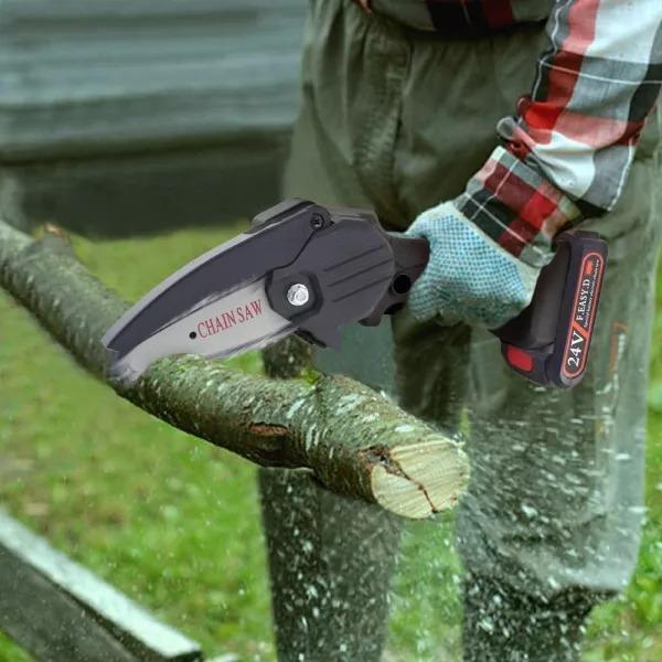 4 Inch Cordless Hand-Held Mini Electric Chainsaw-xinru