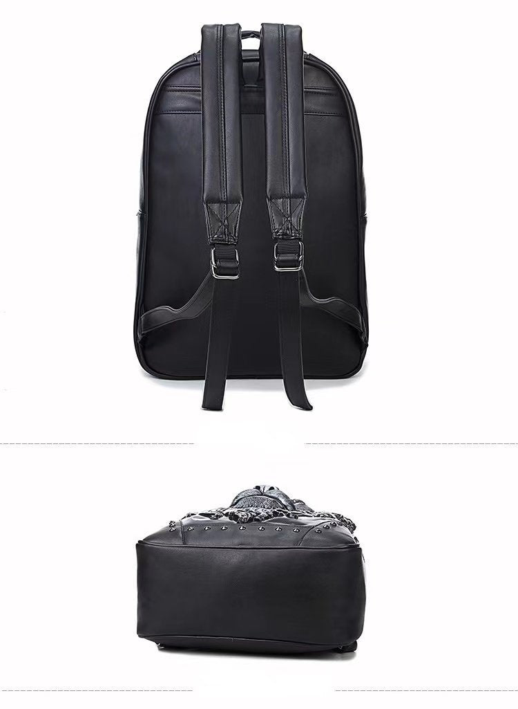 3D Lion King of the Jungle Leather Backpack-xinru shop