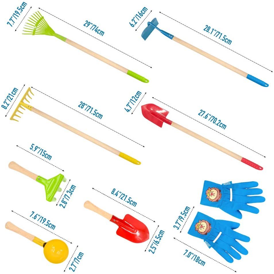 Colorful 8PCS Kids Gardening Tools Set-xinru shop