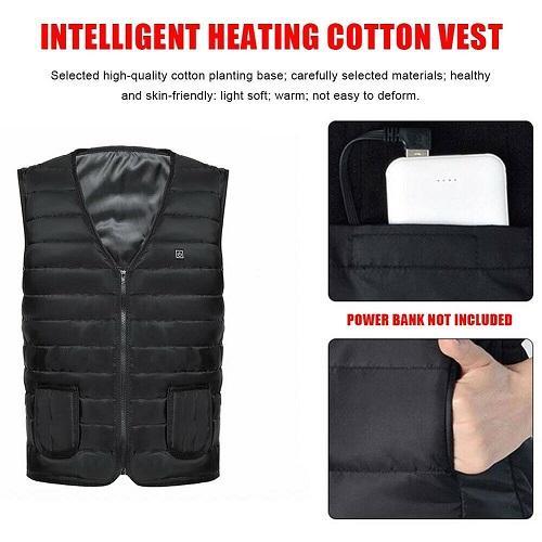 Heated Vest Winter Warm Electric USB Jacket Men Women Heating Coat Thermal-xinru shop