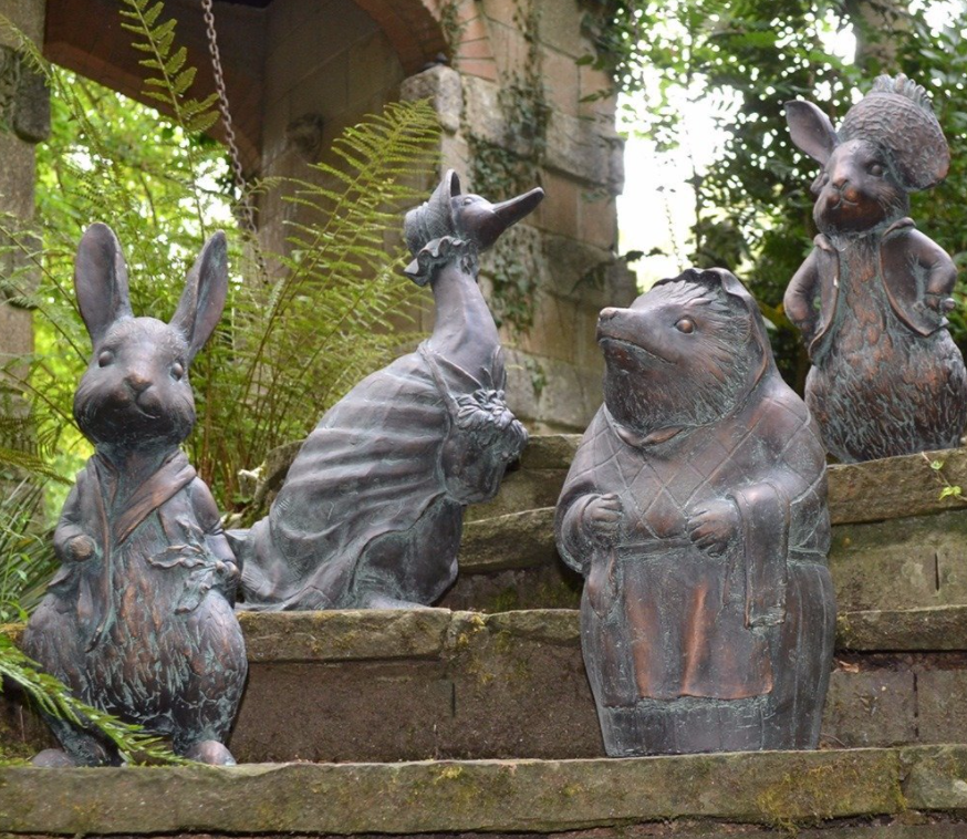 Beatrix Potter Ornament Set Hand Cast Stone Garden Resin Statue Ornament-xinru