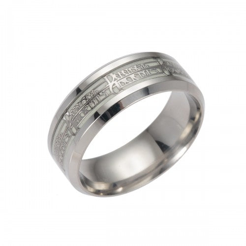 Men's Luminous Titanium Steel Ring Punk Statement Ring-xinru