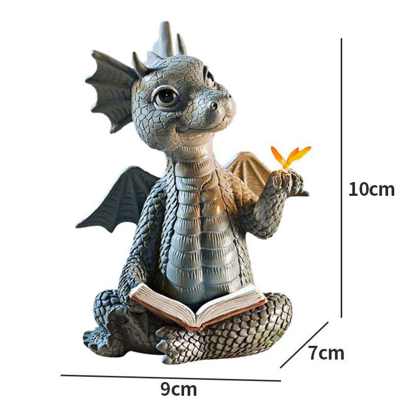 Outdoor Yard Decoration Miniature Dragon Resin Ornaments-xinru