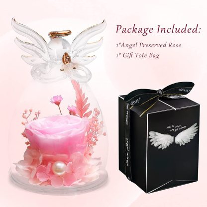 Mother's Day Gift Glass Bottle Handmade Rose Flowers And Love You Necklace-xinru