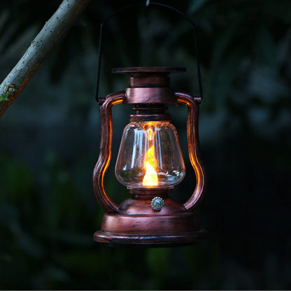 Vintage Wall Light Solar Power Rechargeable Yellow LED Light-xinru
