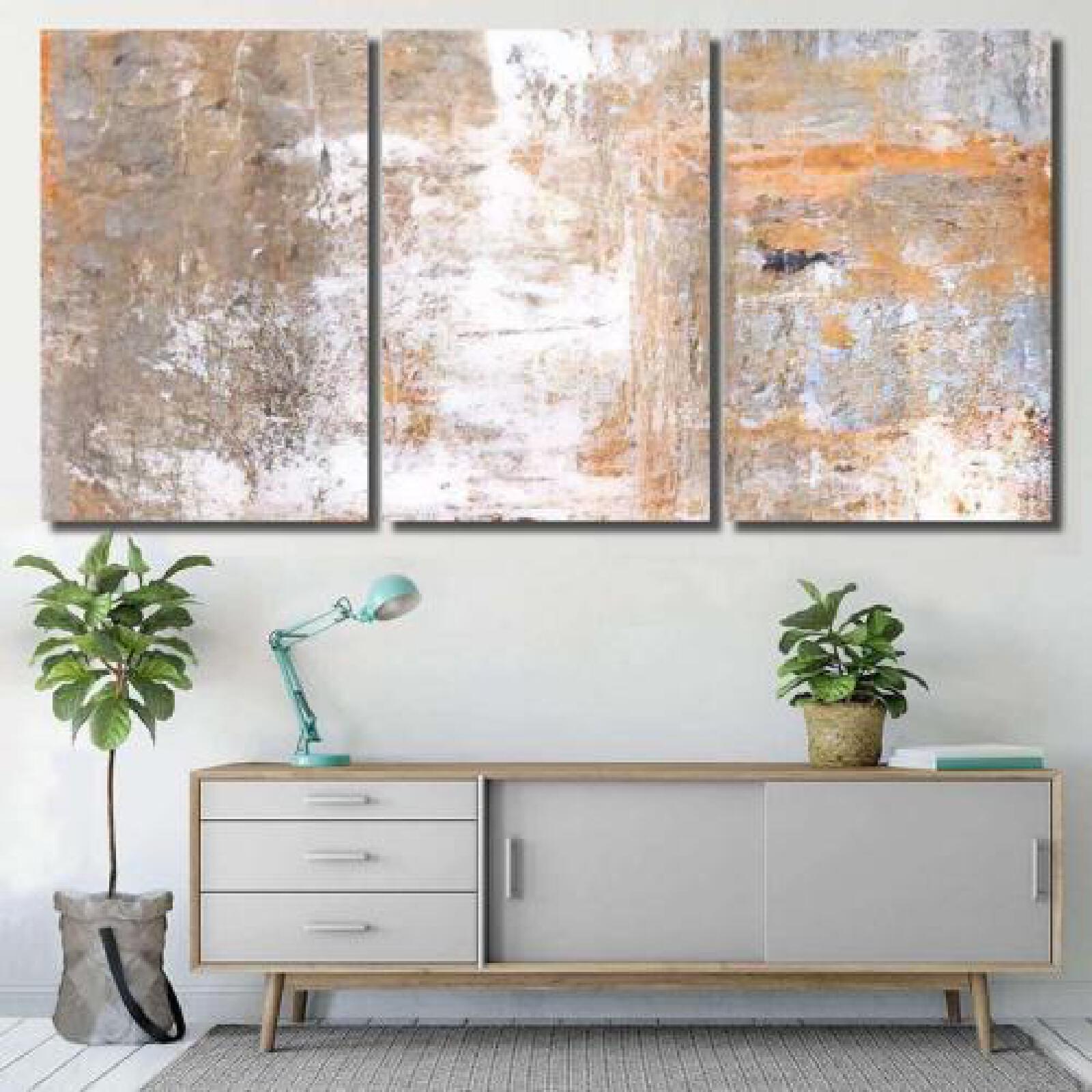 Brown Grey Abstract Art-xinru shop