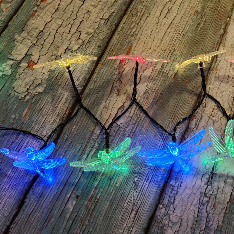 Outdoor Solar Dragonfly Waterproof LED Lights Festival Party Decoration-xinru