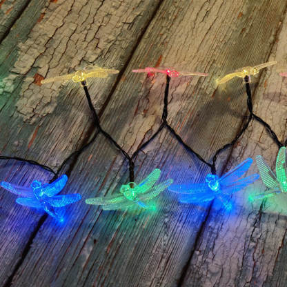 Outdoor Solar Dragonfly Waterproof LED Lights Festival Party Decoration-xinru