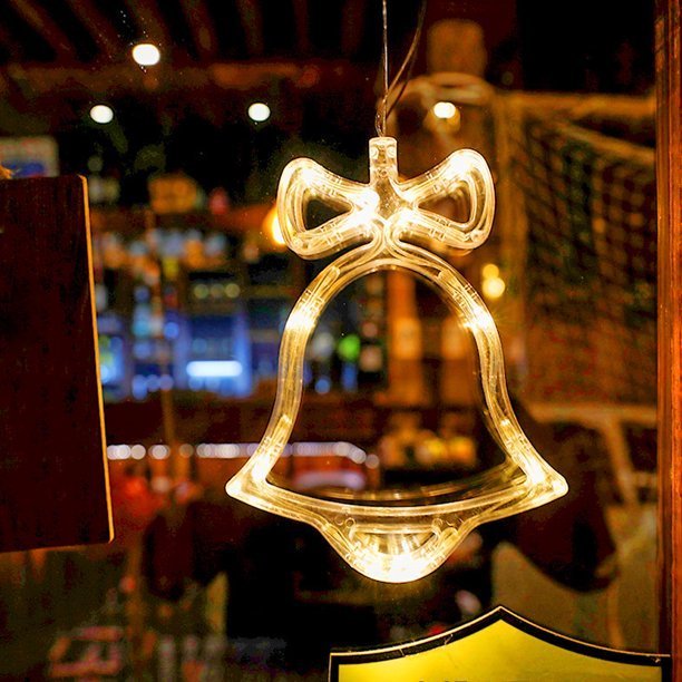 Christmas Lights LED Window Sucker Lamp Battery-Operated for Window Decorations-xinru shop