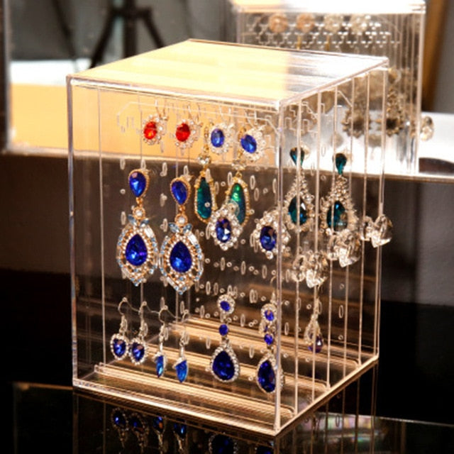 Multifunctional Large Capacity Transparent Jewelry Box Dustproof Display Stand-xinru