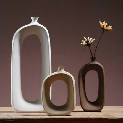 Vienna Three Piece Ceramic Vase Set-xinru