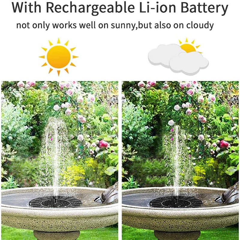 Floating Solar Bird Bath Fountain Kit Lamp-xinru