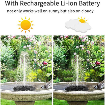 Floating Solar Bird Bath Fountain Kit Lamp-xinru