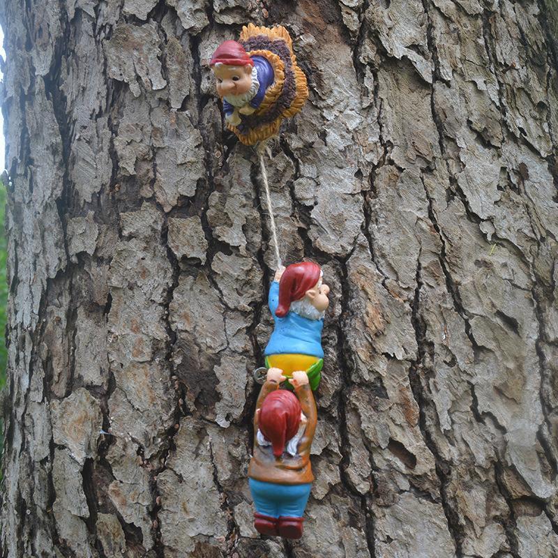 Garden Ornaments-gnomes Climbing On The Tree-xinru
