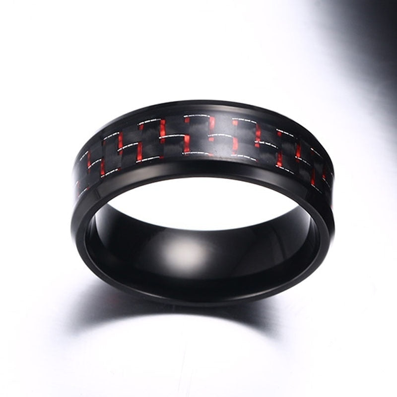 Red  White Couples Weaving Ring Set-xinru