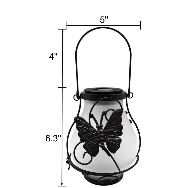 Solar Retro Lantern LED Decorative Outdoor Waterproof Garden Hanging Light-xinru