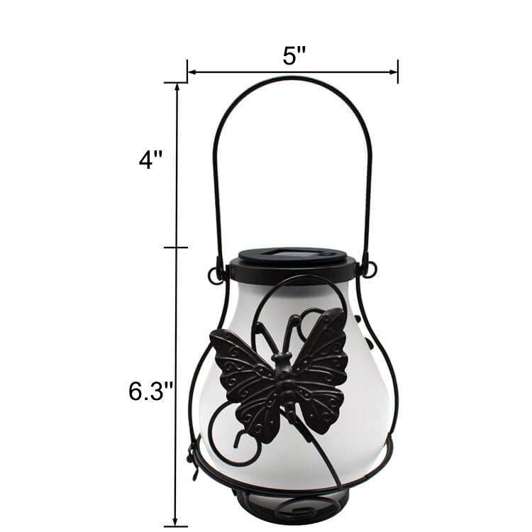 Solar Retro Lantern LED Decorative Outdoor Waterproof Garden Hanging Light-xinru
