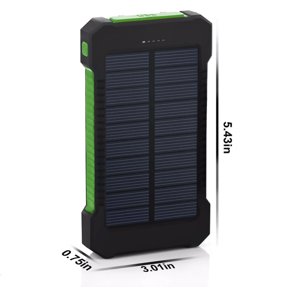 20000mAh Dual-USB Waterproof Solar Portable  Compass Battery Charger-xinru