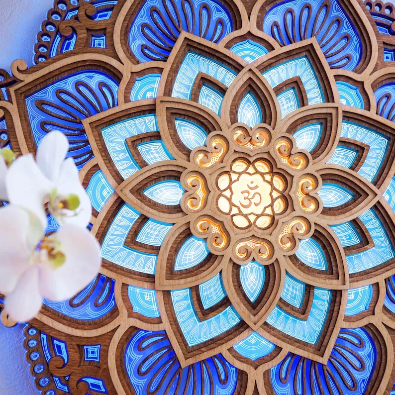 Mandala Yoga Room Night Light LED-xinru