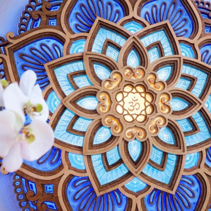 Mandala Yoga Room Night Light LED-xinru