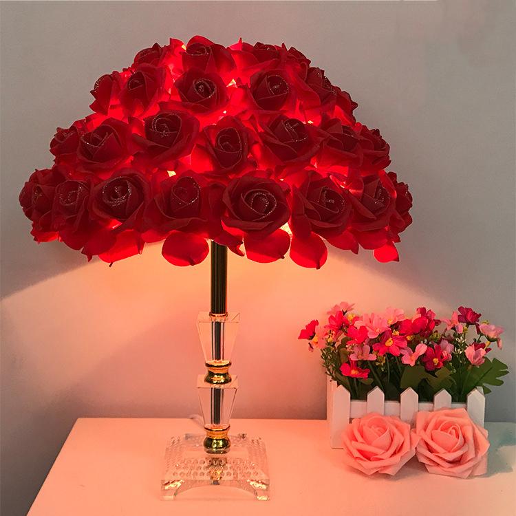 Crystal Rose Bouquet Lamp Rose Tree Table Lights-xinru shop