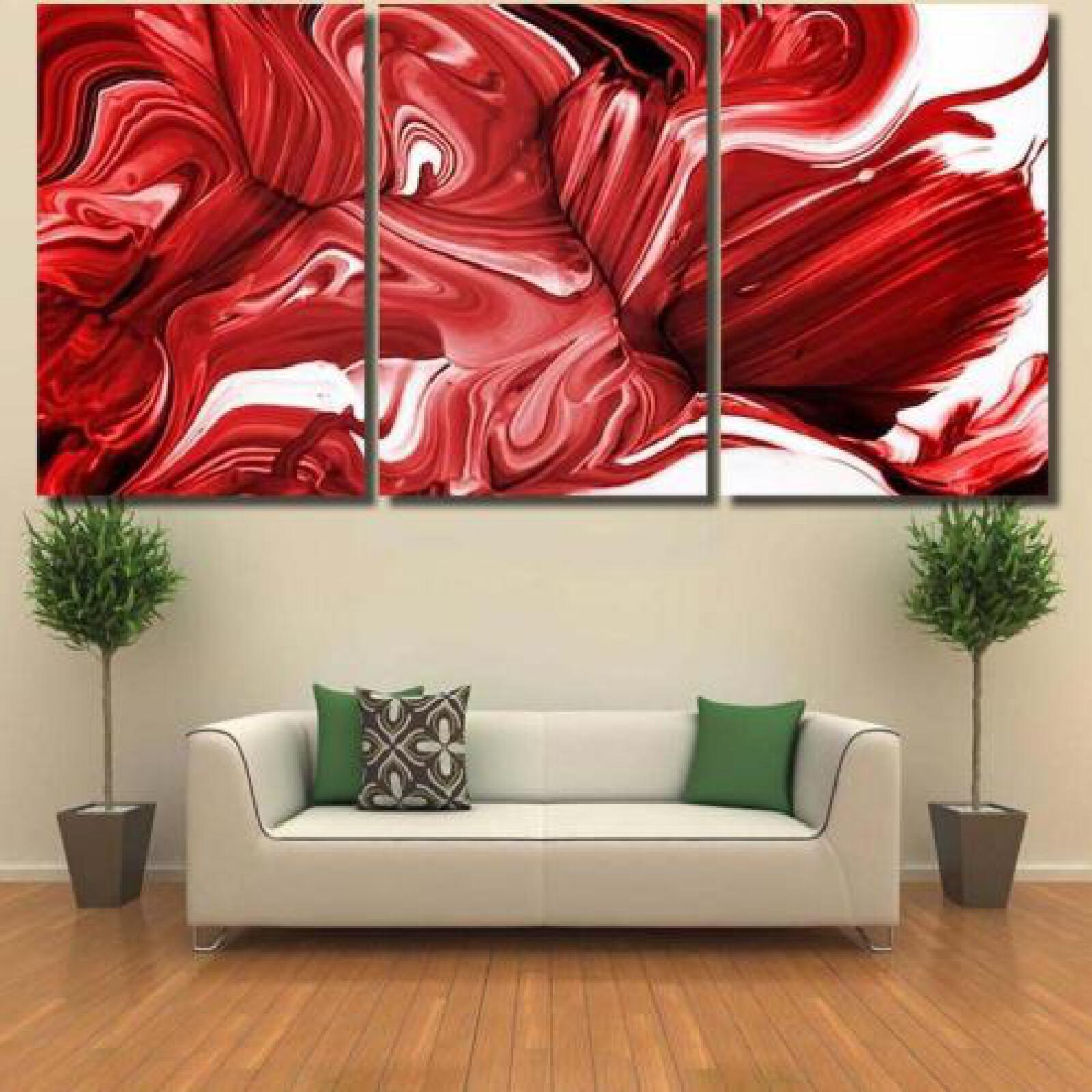 Creative Abstract Red White Mixed-xinru shop