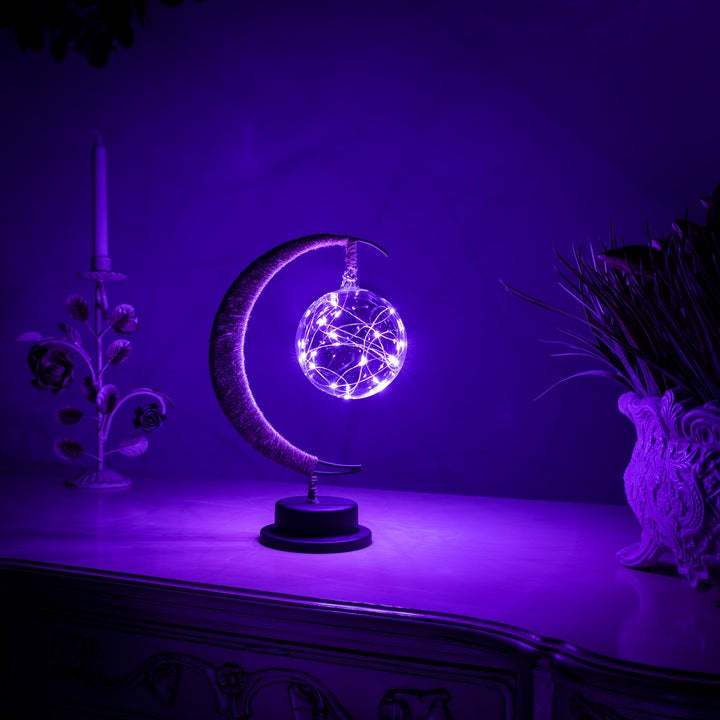 LED Moon Rattan Ball Light Line Rattan Handmade Hemp Rope Iron Night Light-xinru