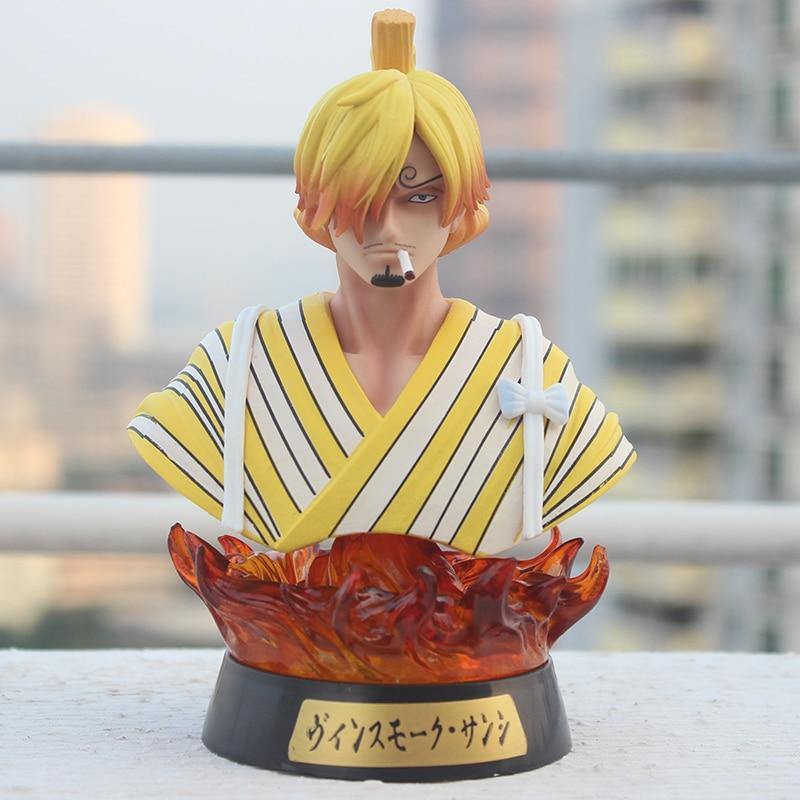 One Piece Luffy Zoro Sanji  Head Bust Portrait Pvc Figure Model Toys-xinru