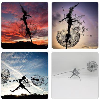 Metal Garden Decorative Stake Fairies Dandelions Dance Together-xinru