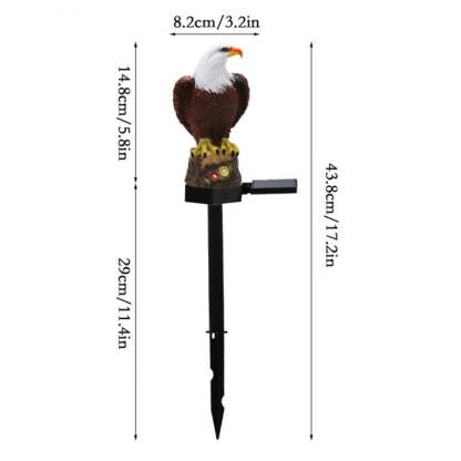 Waterproof Solar Powered Garden LED Lights Animal Eagle Lawn Ornament Lamp-xinru