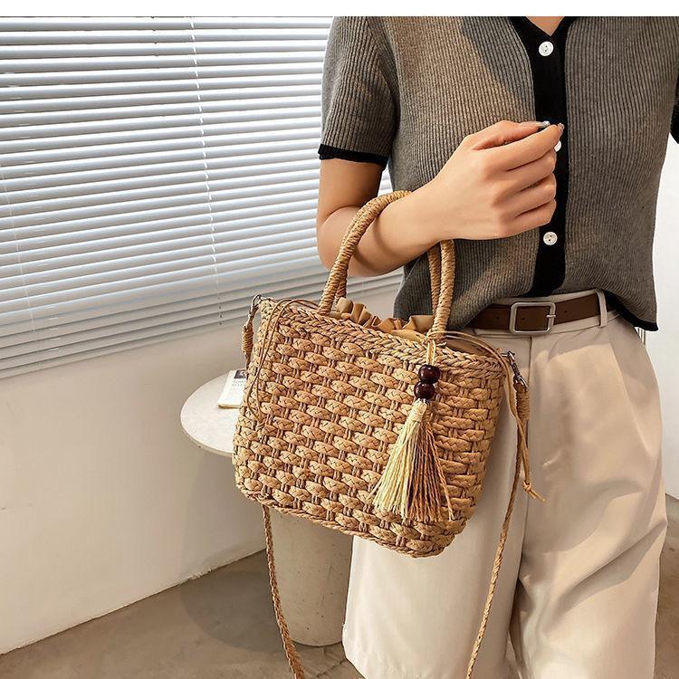 ウーブンバッグトートバッグショルダーバッグ-xinru shop