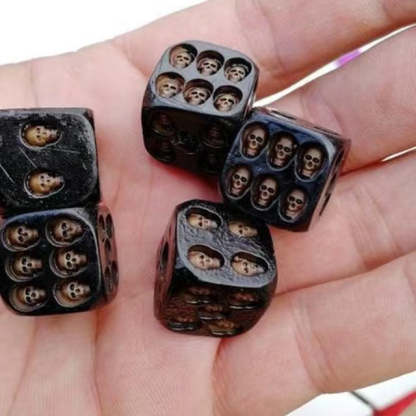 Hand-Made Unique Game Balance Black Skull Dice With Fun Dice-xinru