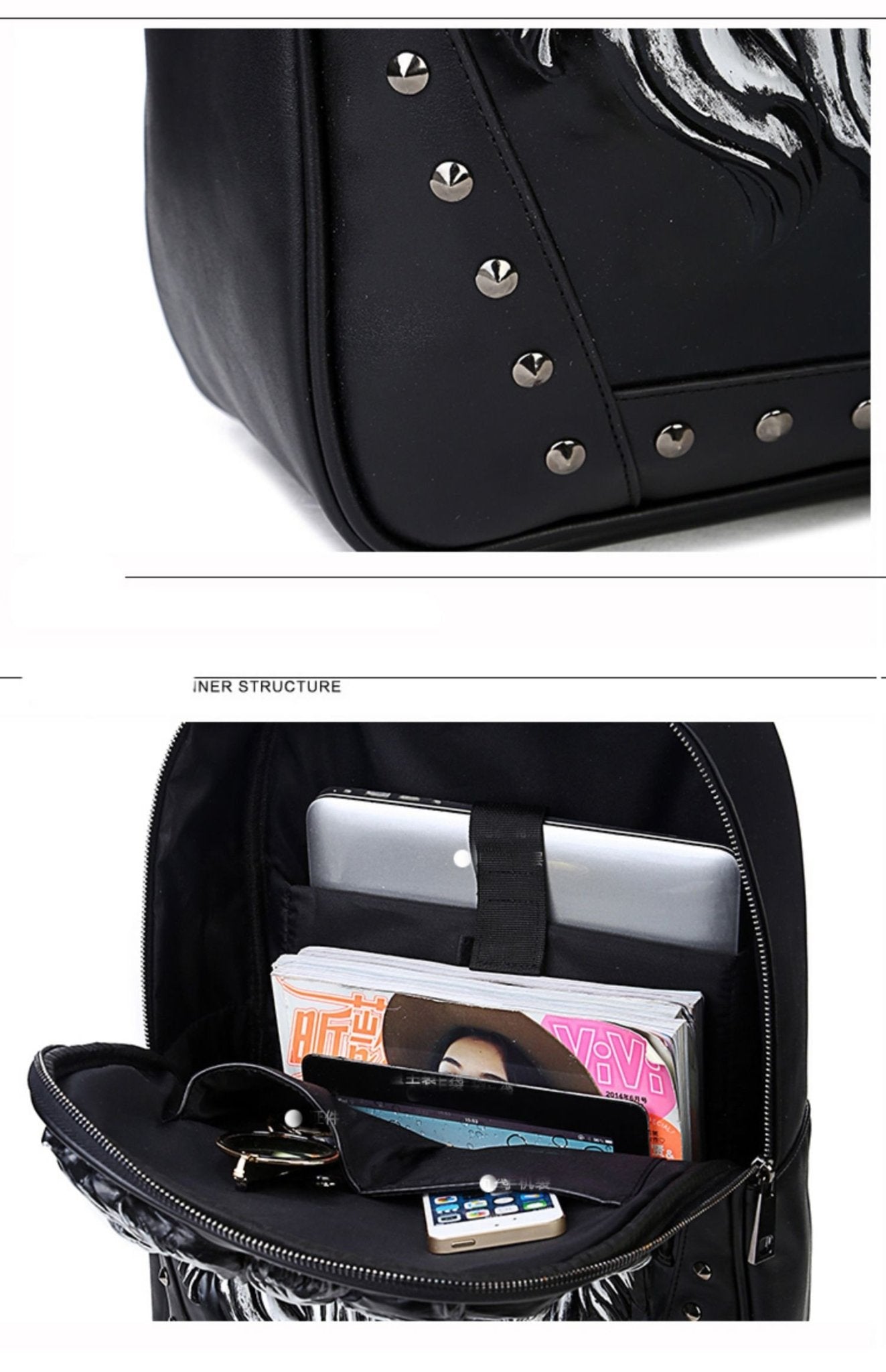 3D Lion King of the Jungle Leather Backpack-xinru shop