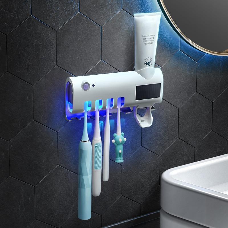 UV Light Ultraviolet Toothbrush Sterilizer Automatic Toothpaste Dispenser-xinru